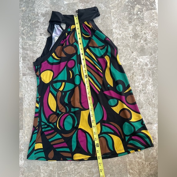 Psychedelics Jonathan Martin Black and Multicolor Scarf tunic size S NWT - Picture 4 of 15